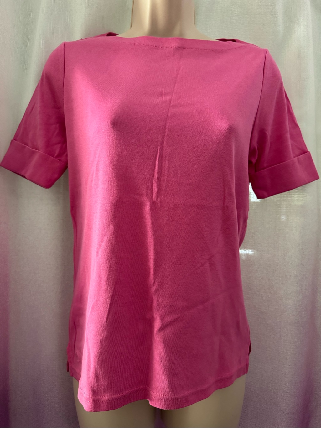 Ralph Lauren Fuchsia Boatneck Short Sleeve Tee